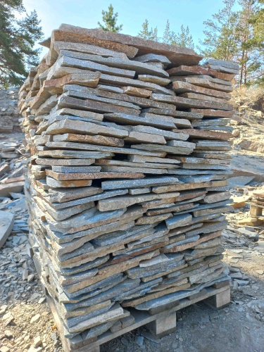 Плитняк златолит серебристый для цоколя, отмостки купить в Ликино-Дулёво