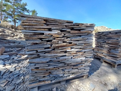 Плитняк златолит серебристый для фасада купить в Ликино-Дулёво