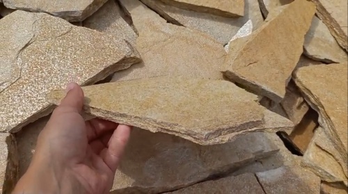 Плитняк златолит жёлтый для цоколя купить в Ликино-Дулёво