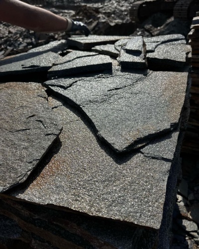 Плитняк златолит серебристый для фасада купить в Ликино-Дулёво